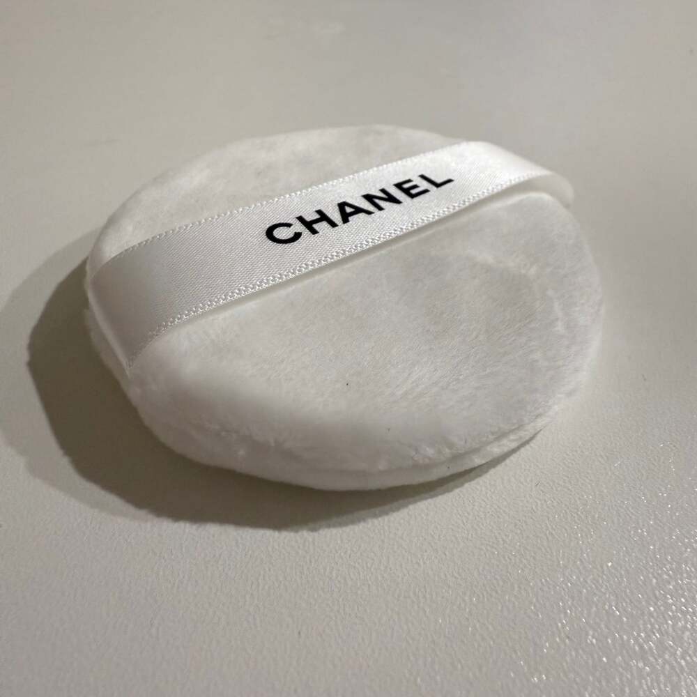 New Make-Up White Powder Puff with Satin Ribbon
